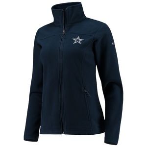 Columbia Dallas Cowboys Navy Give and Go Fleece Full-Zip Jacket